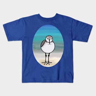 Sandpiper at the Beach - Large Design Kids T-Shirt